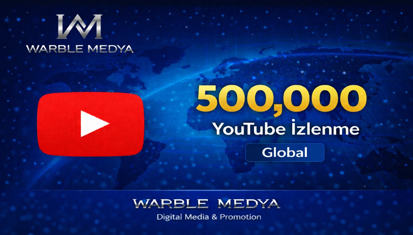 YouTube 500.000 Global İzlenme (ADS) Hizmeti